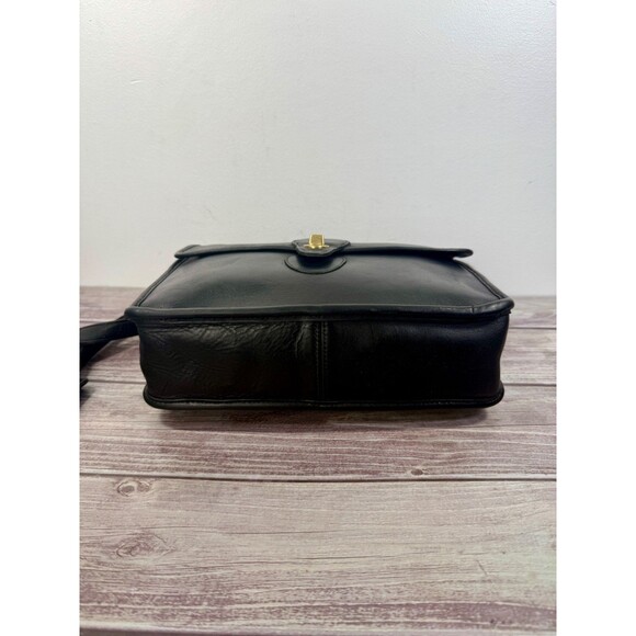 Vintage COACH Willis #9927 Black Leather Crossbody HandBag Beautiful - Picture 6 of 17